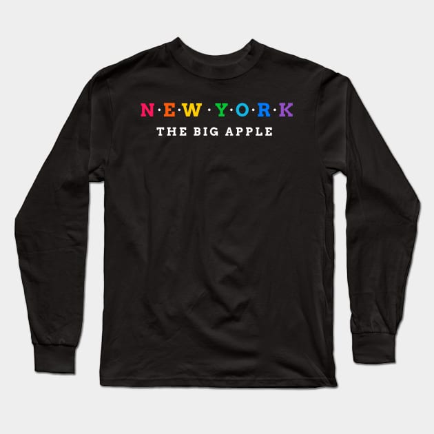 New York. The Big Apple Long Sleeve T-Shirt by Koolstudio